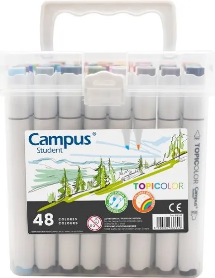 ROTULADOR 2 PUNTAS CAMPUS TOPICOLOR 48 COLORES