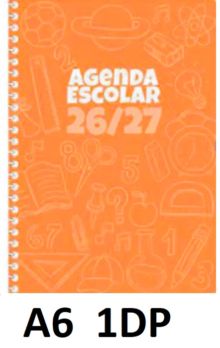 AGENDA ESC.DIDEX A6 1DP POLIPR. NARANJA 26-27