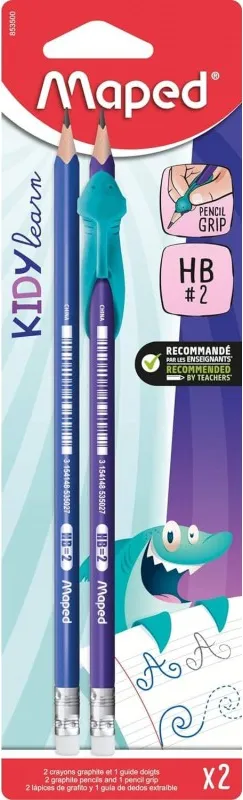 SET MAPED 2 LAPICEROS HB C/GOMA+ ADAPTADOR LAPICEROS