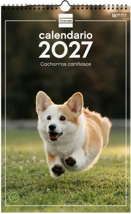 CALENDARIO PARED ESCRIBIR 25X40 2027 CACHORROS