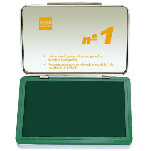 TAMPÓN PLUS OFFICE Nº1 VERDE 10X17CM