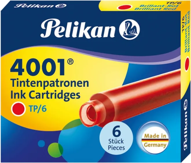 CARTUCHOS PELIKAN ROJO TP/6