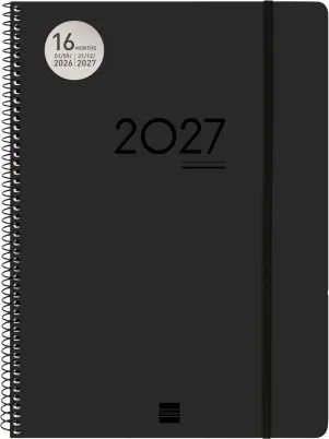 AGENDA FINOCAM 16M IKON E40 SV VERT.NEGRO 26-27