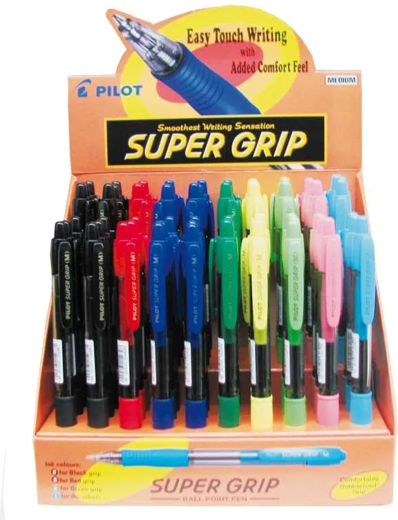 Bolígrafo Pilot Supergrip EXPOSITOR 60 UNID