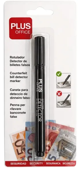 ROTULADOR DETECTOR BILLETES FALSOS PLUS OFFICE