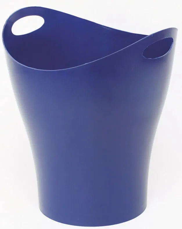 PAPELERA Plus PLASTICO OVAL AZUL OSC