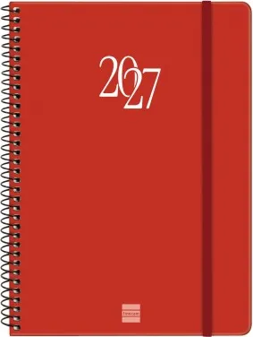 AGENDA ESPIRAL MY E10 155X212 SV 2027 ROJO