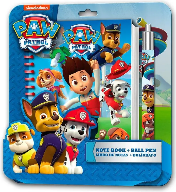 BLISTER LIBRETA ESPIRAL + BOLÍGRAFO PAW PATROL