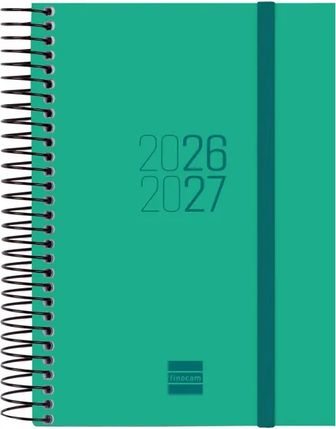 AGENDA FINOCAM ESPIRAL E8 1DP VERDE 26-27