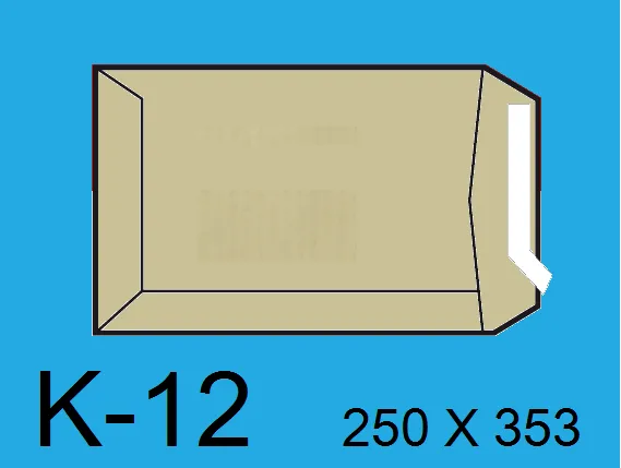 BOLSA 250X353 K-12 KRAFT C/250