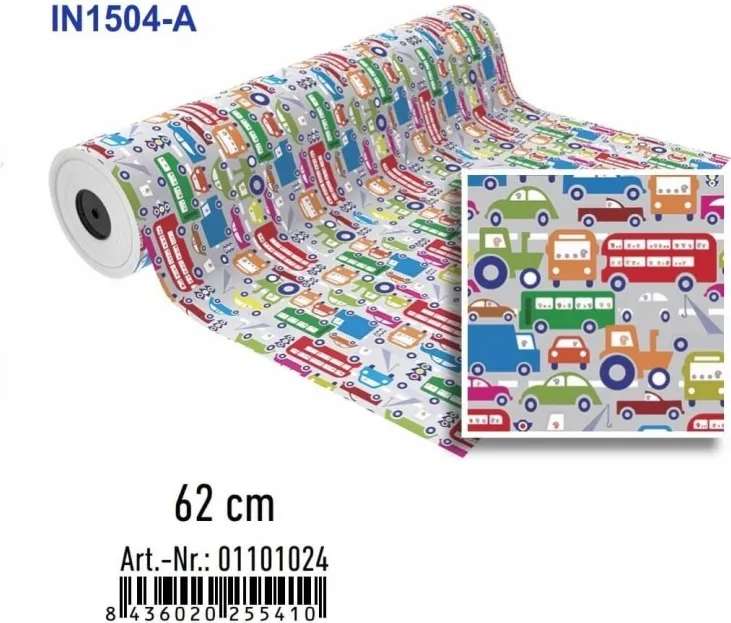 BOBINA PAPEL REGALO 62CMx85M IN1504