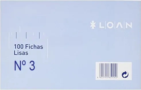 FICHAS LISAS 100X150 Nº3 100H