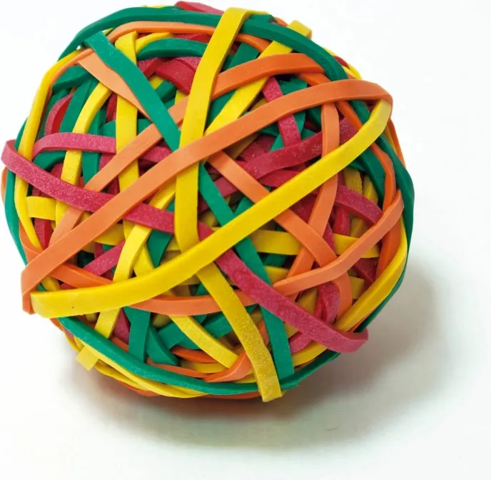 BOLA GOMAS ELÁSTICAS COLORES