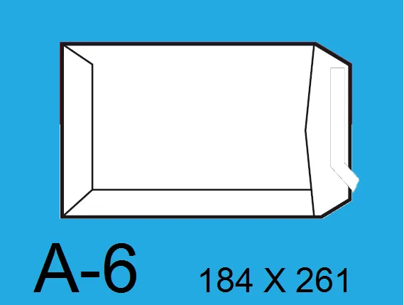 BOLSA 184X261 A-6 BLANCO C/250