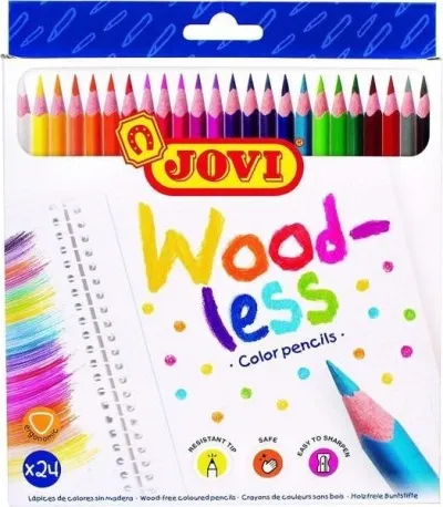 LAPICEROS WOODLESS JOVI 24 COLORES TRIANG.