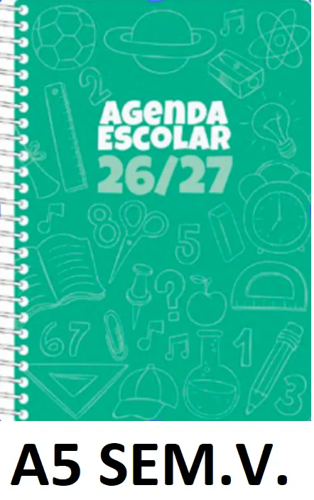 AGENDA ESC.DIDEX A5 SEM.V. POLIPR. VERDE 26-27