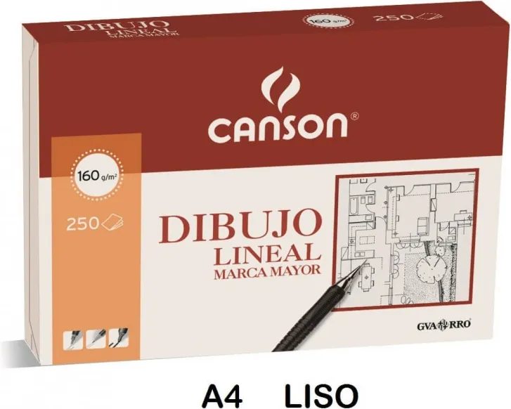 LÁMINAS DIBUJO LINEAL CANSON A4 LISO