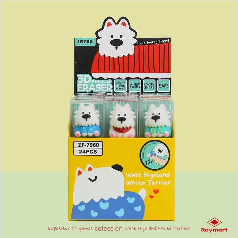 GOMAS BORRAR 3D TERRIER DOG SET/1