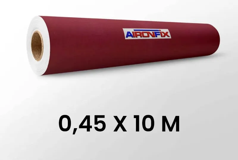 ROLLO TERCIOPELO AIRONFIX ROJO 0,45x10M