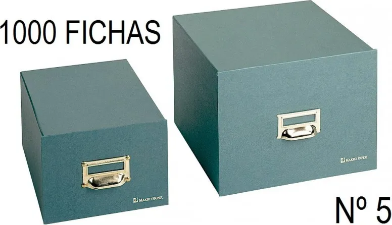 FICHERO CARTÓN VERDE Nº 5 1000 FICHAS
