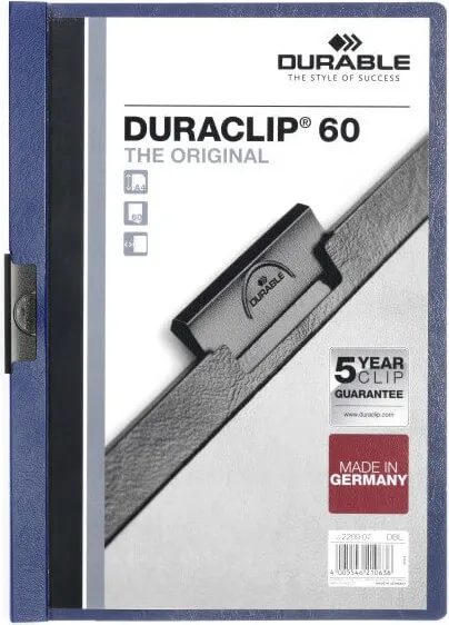DOSSIER PINZA DURACLIP A4 60H AZUL