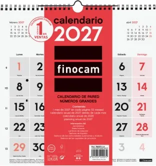 CALENDARIO PARED N.GRANDES 300X300 2027