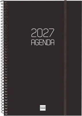 AGENDA OPAQUE E11 165x242 SV VERTICAL 2027 NEGRO