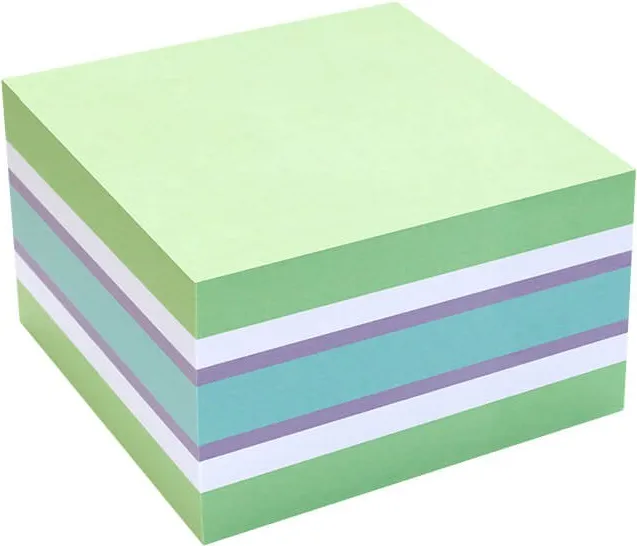 NOTAS ADHESIVAS CUBO 75X75 COLORES