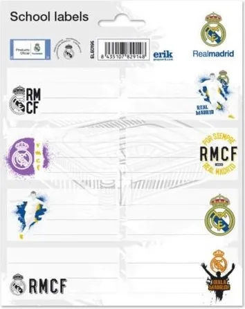 ETIQUETAS ESCOLARES REAL MADRID