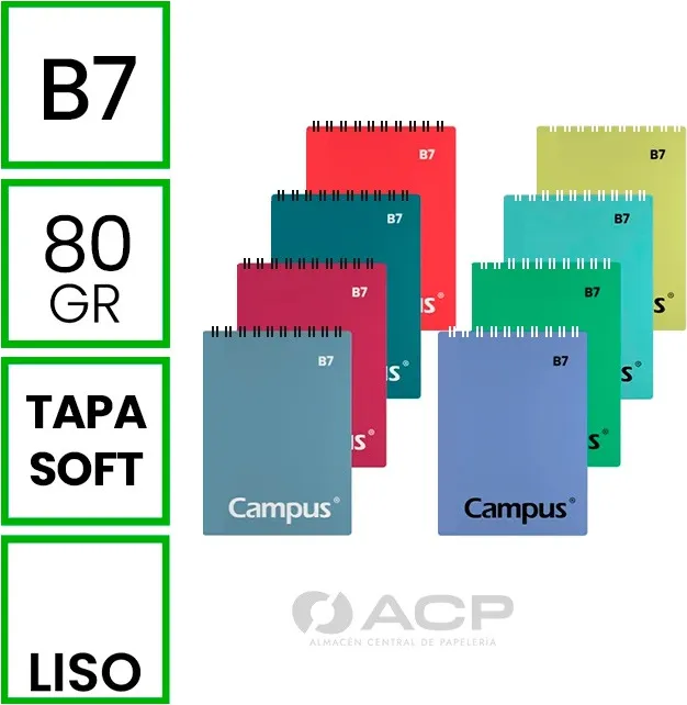 BLOC B7 CAMPUS 60H SOFT APAISADO LISO 80GR