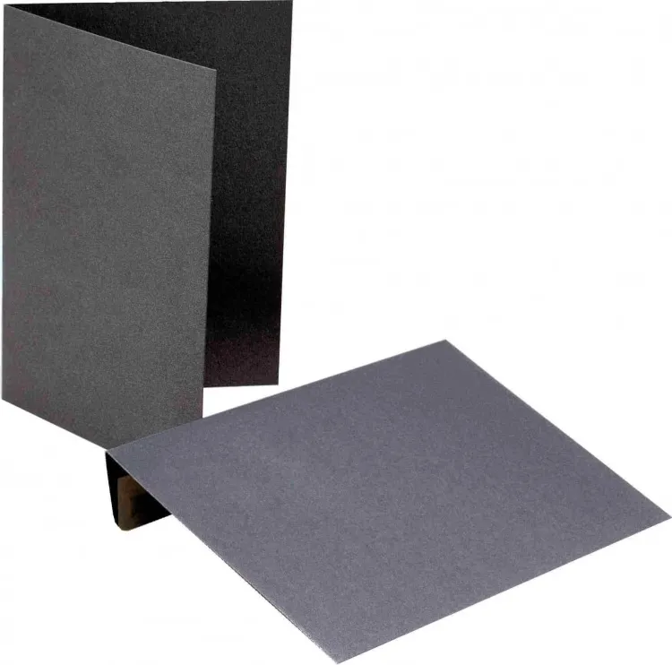 SOBRE+TARJETA 114X162 GRIS METALIZADO