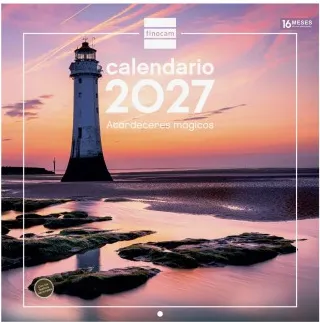 CALENDARIO PARED ESCRIBIR 30x30 ATARDECER 2027