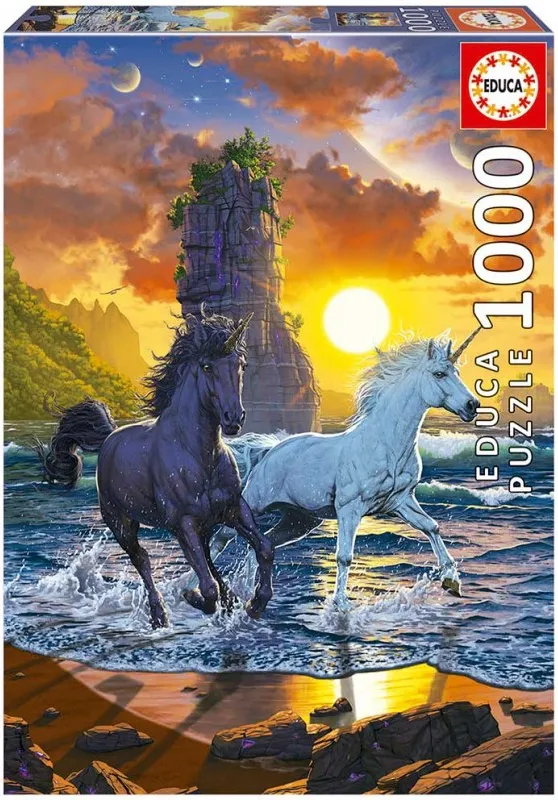 PUZZLE 1000 UNICORNIOS EN LA PLAYA, VINCENT HIE
