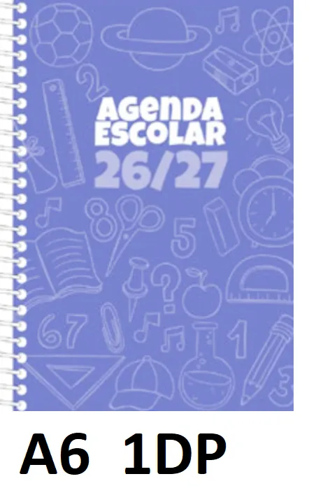 AGENDA ESC.DIDEX A6 1DP POLIPR. AZUL 26-27