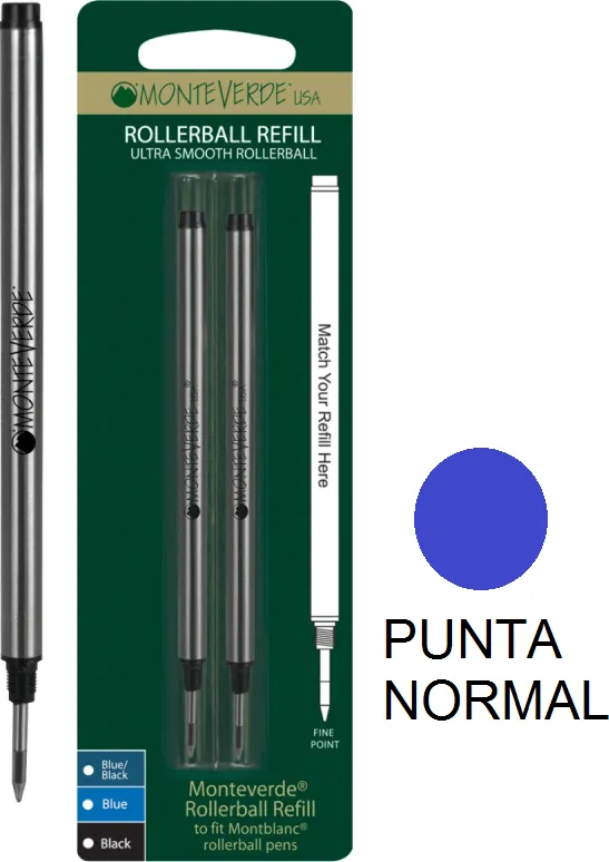 RECAMBIO ROLLER MONTBLANC AZUL PM