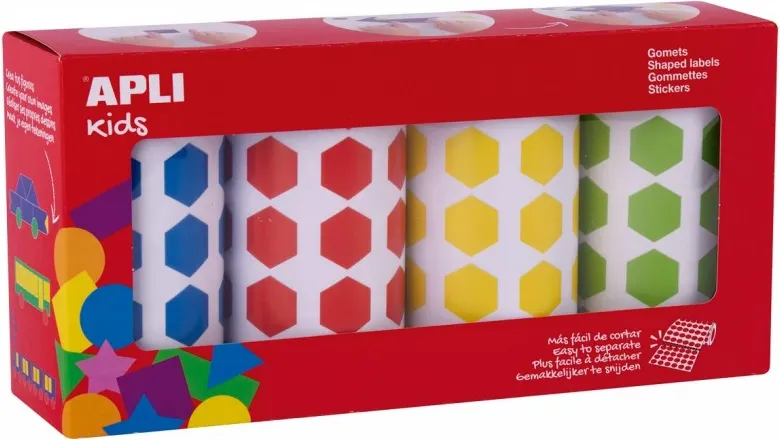 PACK 4 ROLLOS GOMETS EXÁGONOS 20mm