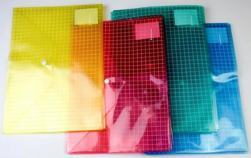 SOBRE BROCHE PP A4 TRANSPARENTE