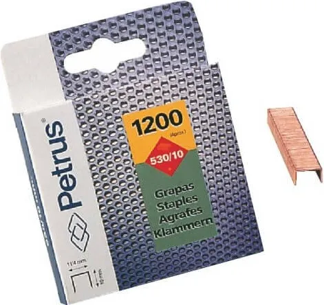 Grapas Petrus 530/10mm Blister 1200