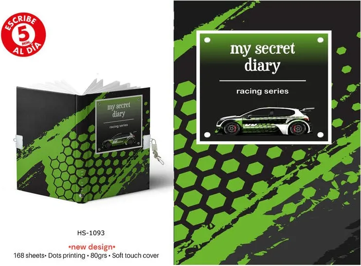 DIARIO A5 168H.C/CANDADO RACING SERIES