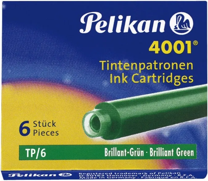 CARTUCHOS PELIKAN VERDE TP/6