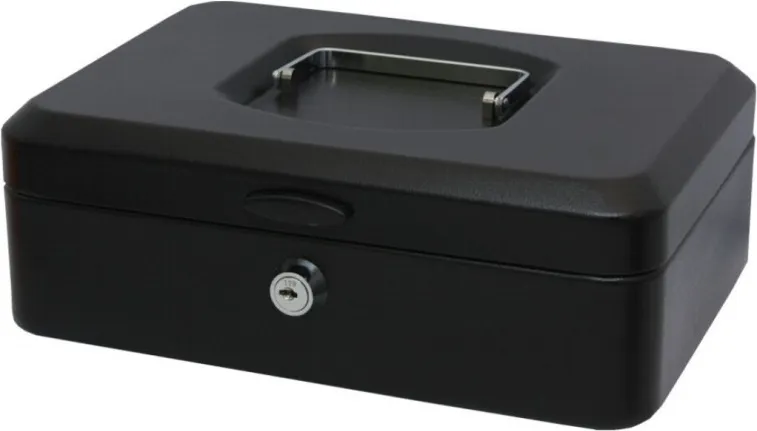 CAJA CAUDALES GRANDE CON BANDEJA NEGRA