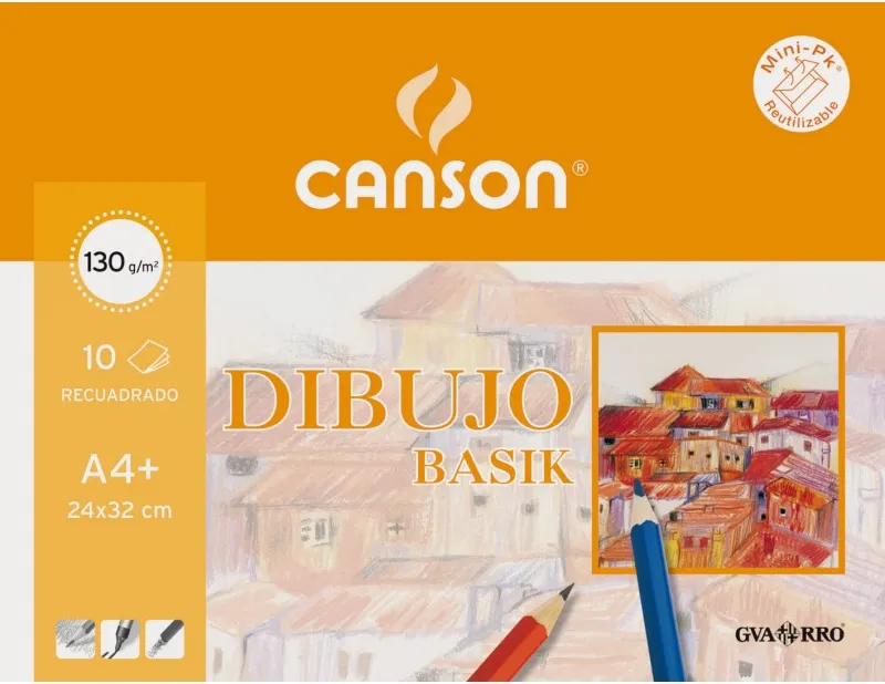 LÁMINAS DIBUJO BASIK A4 CON RECUADRO MINIPACK