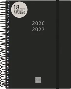 AGENDA FINOCAM 18M ESP. NEGRO E10 2DP 26-27