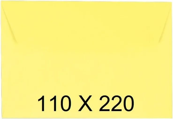 SOBRES 110X220 AMARILLO 25Un