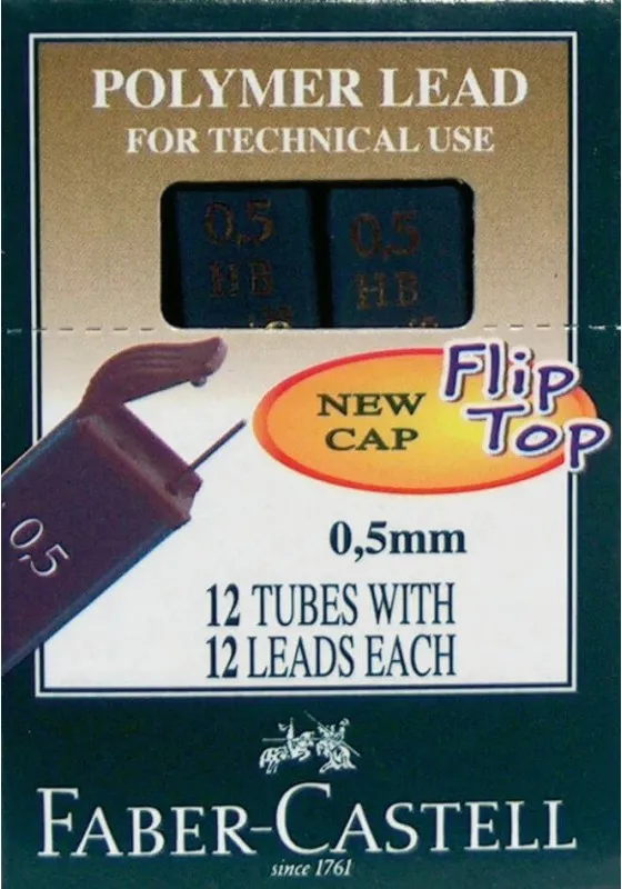 MINAS FABER CASTELL 0,5 HB POLYMER