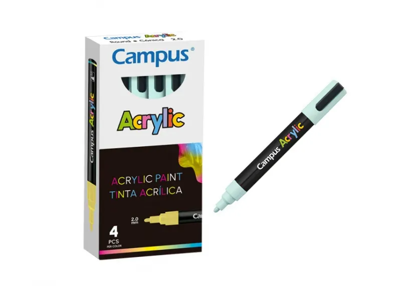ROTULADOR ACRILICO CAMPUS MENTA PASTEL(4 UNID)
