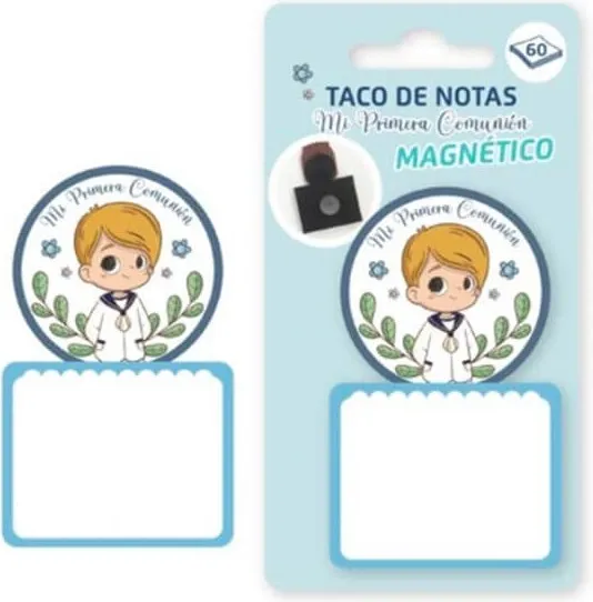 TACO DE NOTAS MAGNETICO NIÑO  COMUNION