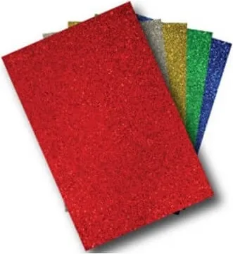 GOMA EVA 40X60 GLITTER ROJO