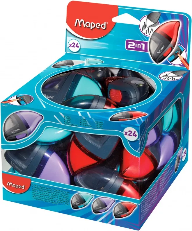Expositor SACAPUNTAS + GOMA MOONDO