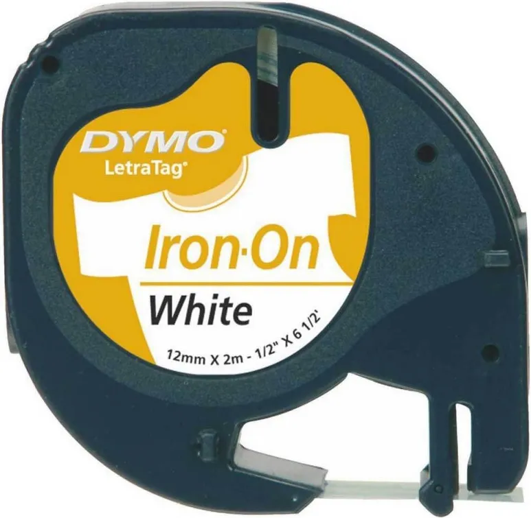 CINTA DYMO LETRATAG PLANCHA NEGRO 12x4